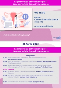 21 aprile 2022 - La ginecologia del territorio per il benessere della donna in menopausa